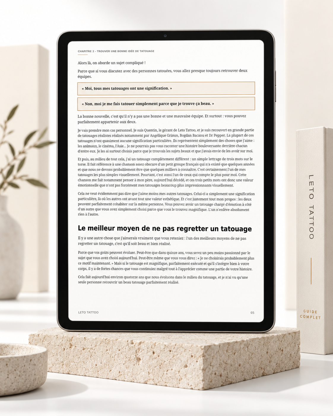 Présentation ebook Leto Tattoo Studio